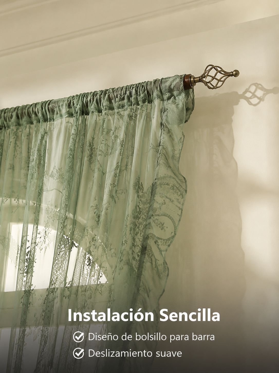 Cortinas semiopacas para sala de estar