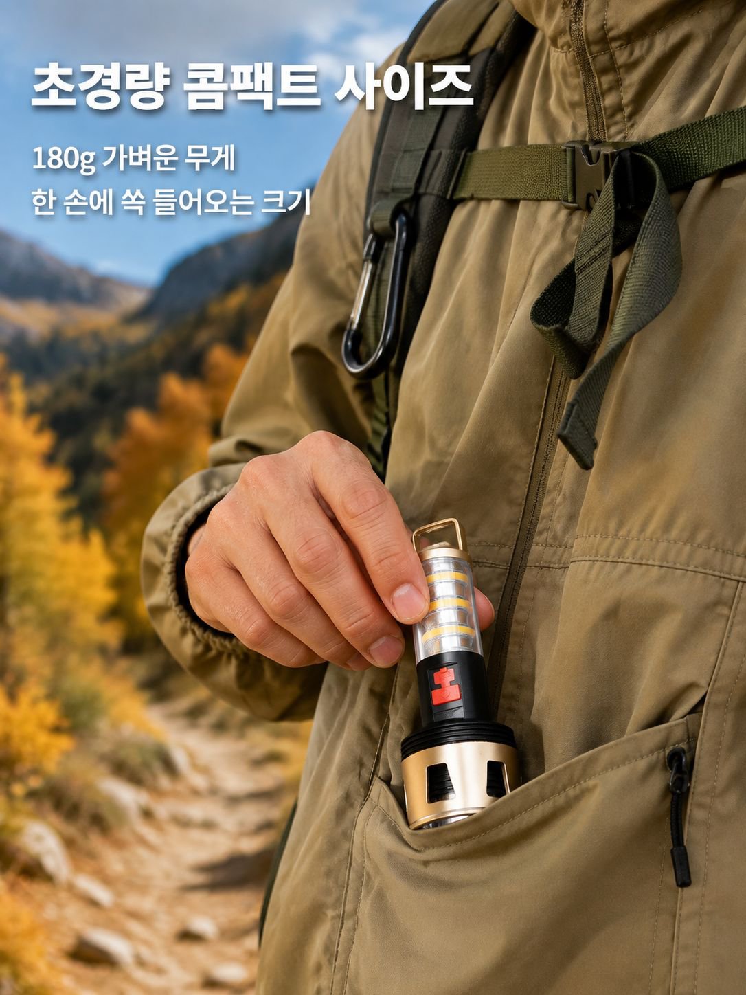 듀얼 광원 초강력 손전등
