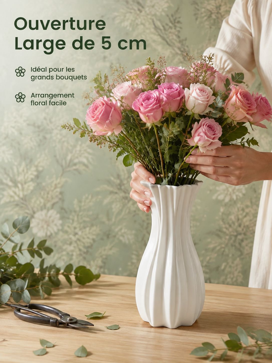 Fleurs artificielles au style vintage pour maison classique
