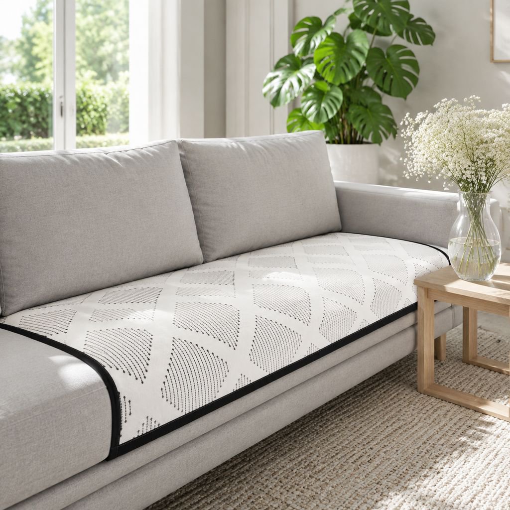 Nonslip Ice Silk Cool Summer Sofa Cushion Cover Towel