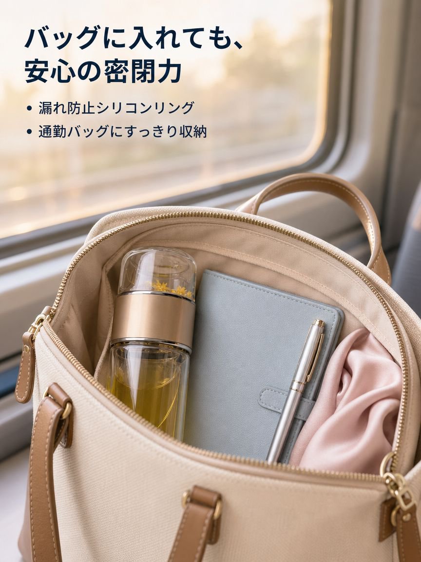 透明な携帯用ティーカップ