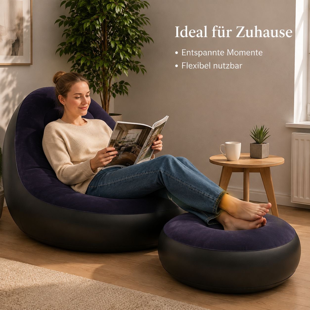Faltbares, dickes aufblasbares Sofa