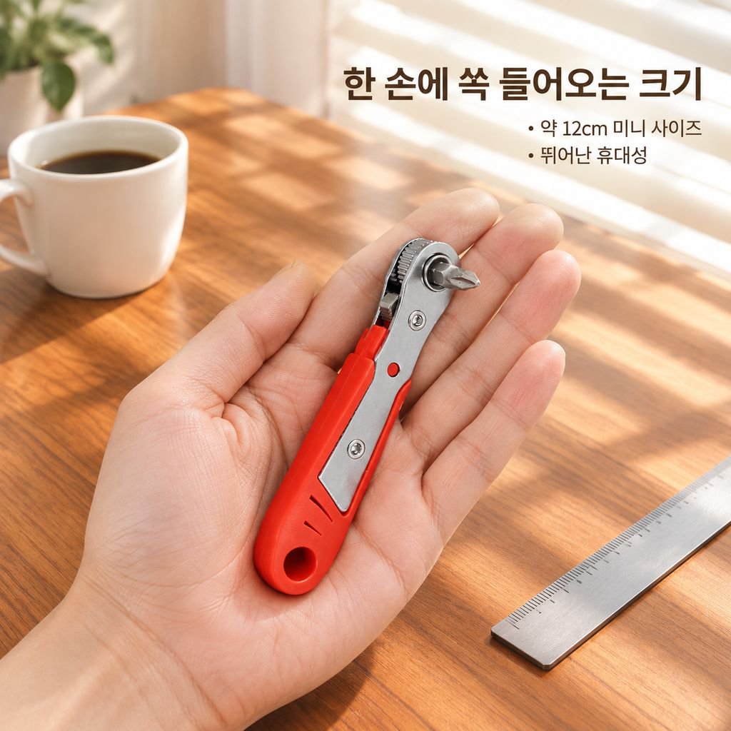좁은공간 L형 코너 36T 양방향 라쳇 드라이버 정역회전 정비 공구