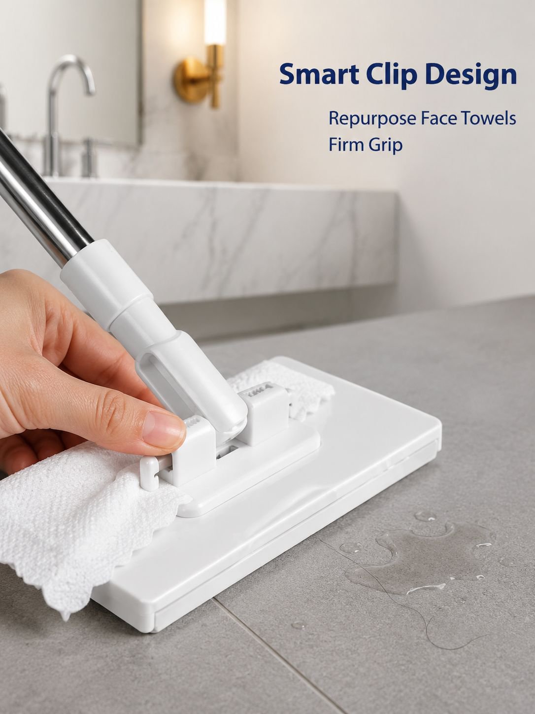 Automatic Spin Mop with Face Towel Holder