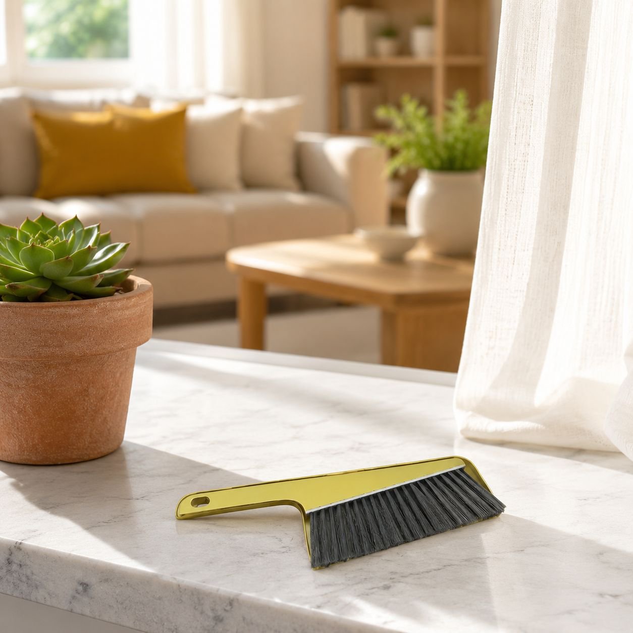 Multi functional perforated dust removal brush