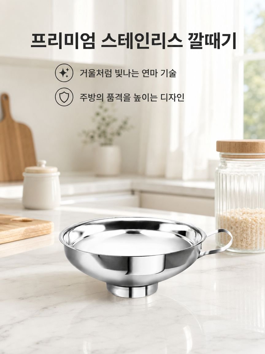 입구가 넓은 분배 깔때기