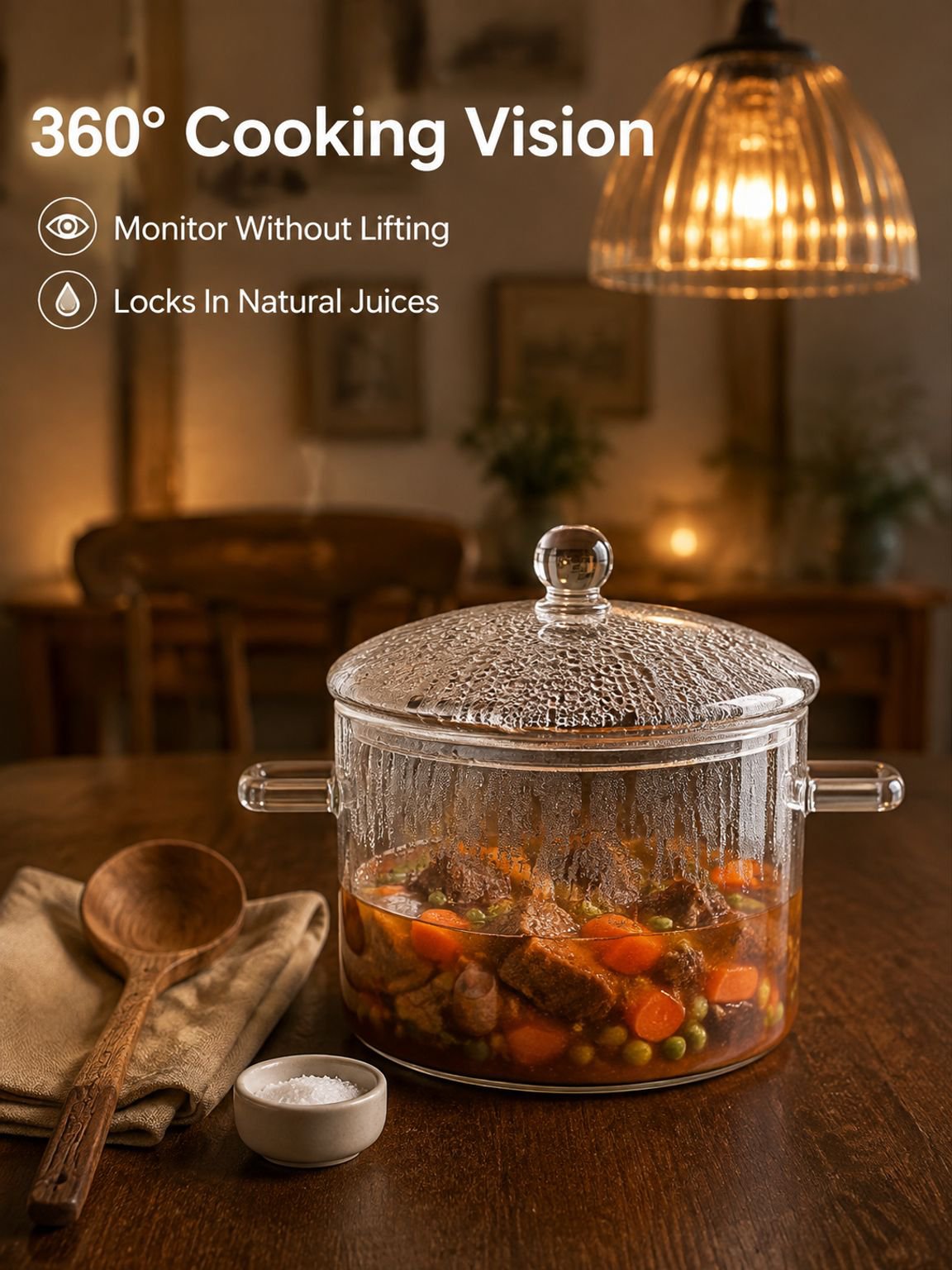Family soup pot with lid