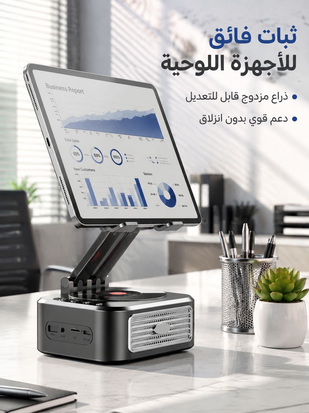 حامل هاتف مع مكبر صوت بلوتوث 3 في 1 