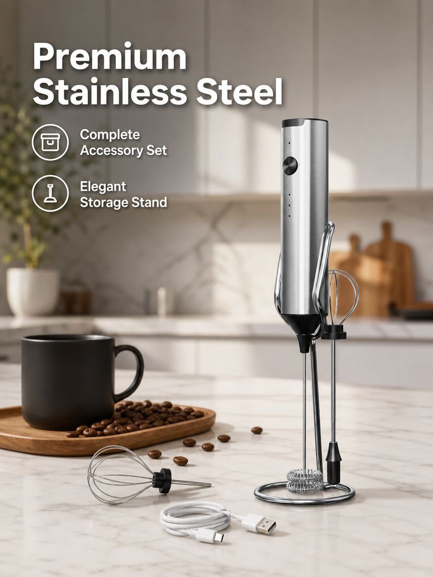New Portable DIY Coffee & Milk Frothing Smart Electric Milk Frother