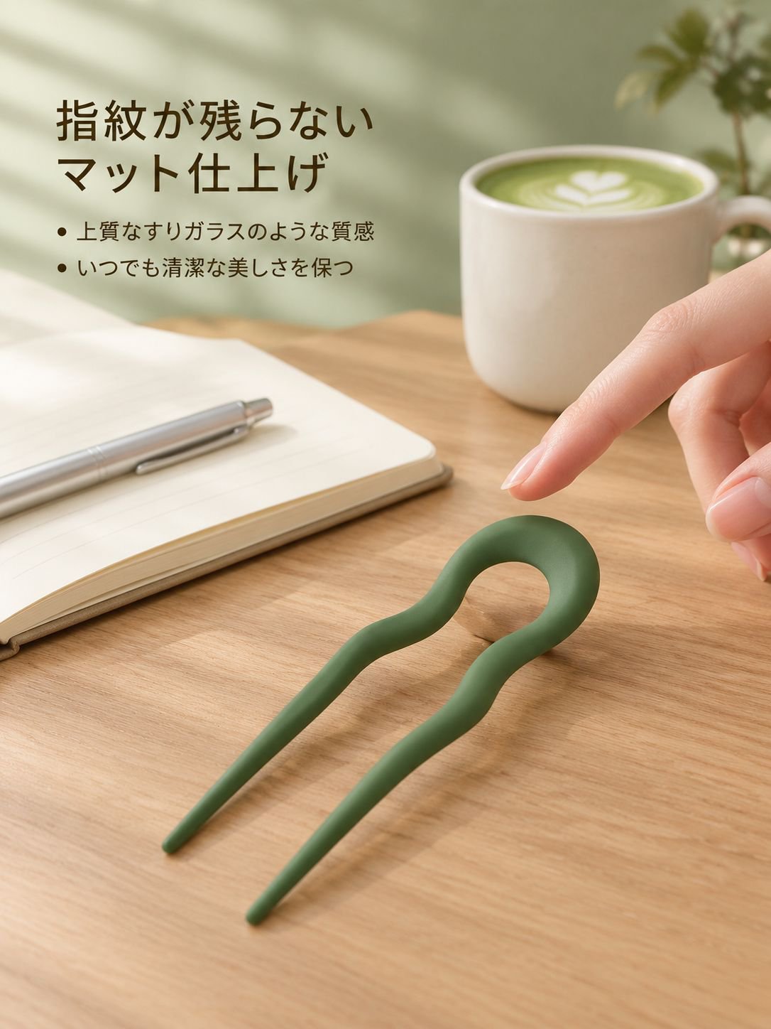 シンプルマットU字ヘアピン レディースお団子固定ヘアアクセサリー
