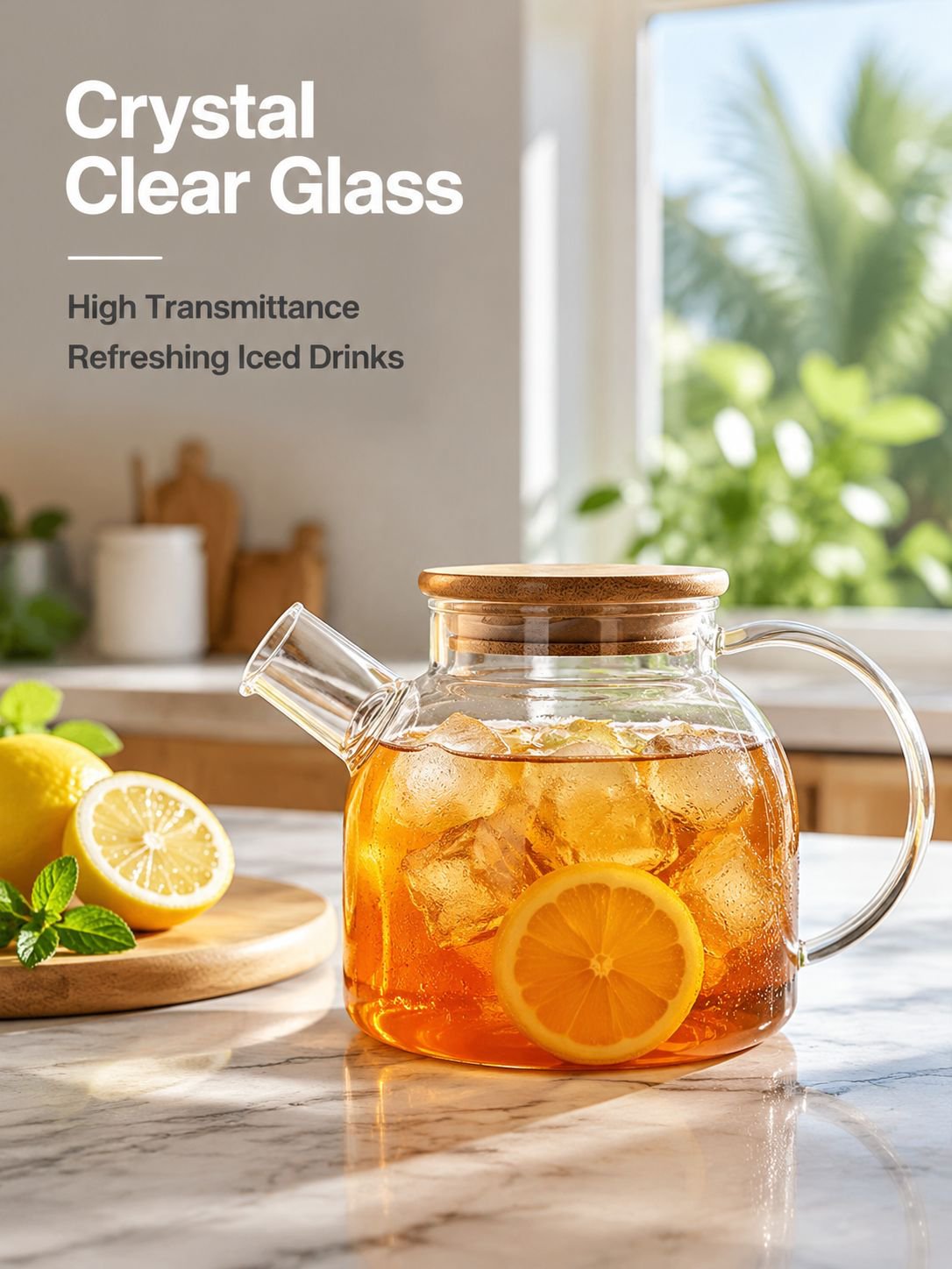 Thickened glass water bottle