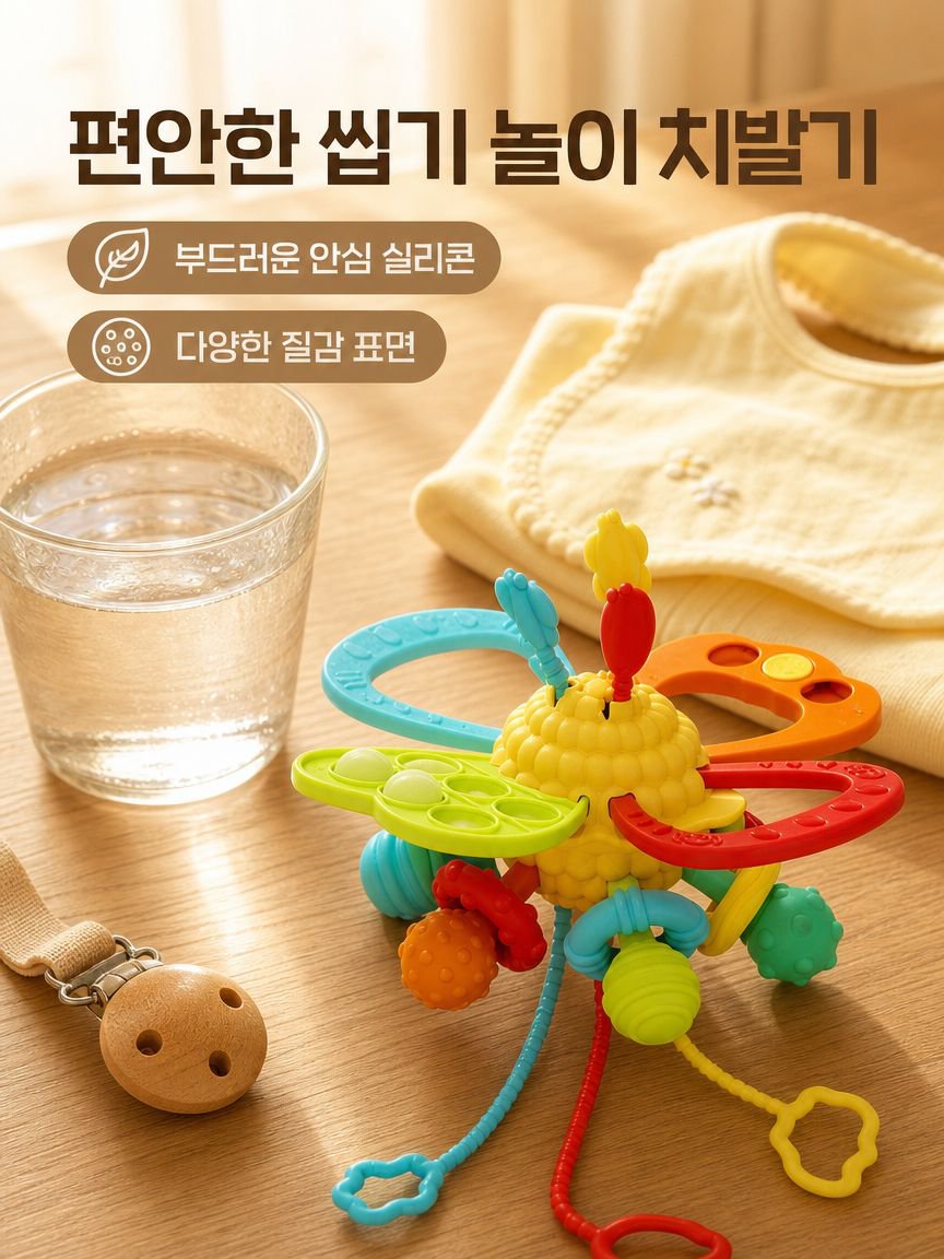 신생아 서랍형 치발기 교육용 장난감