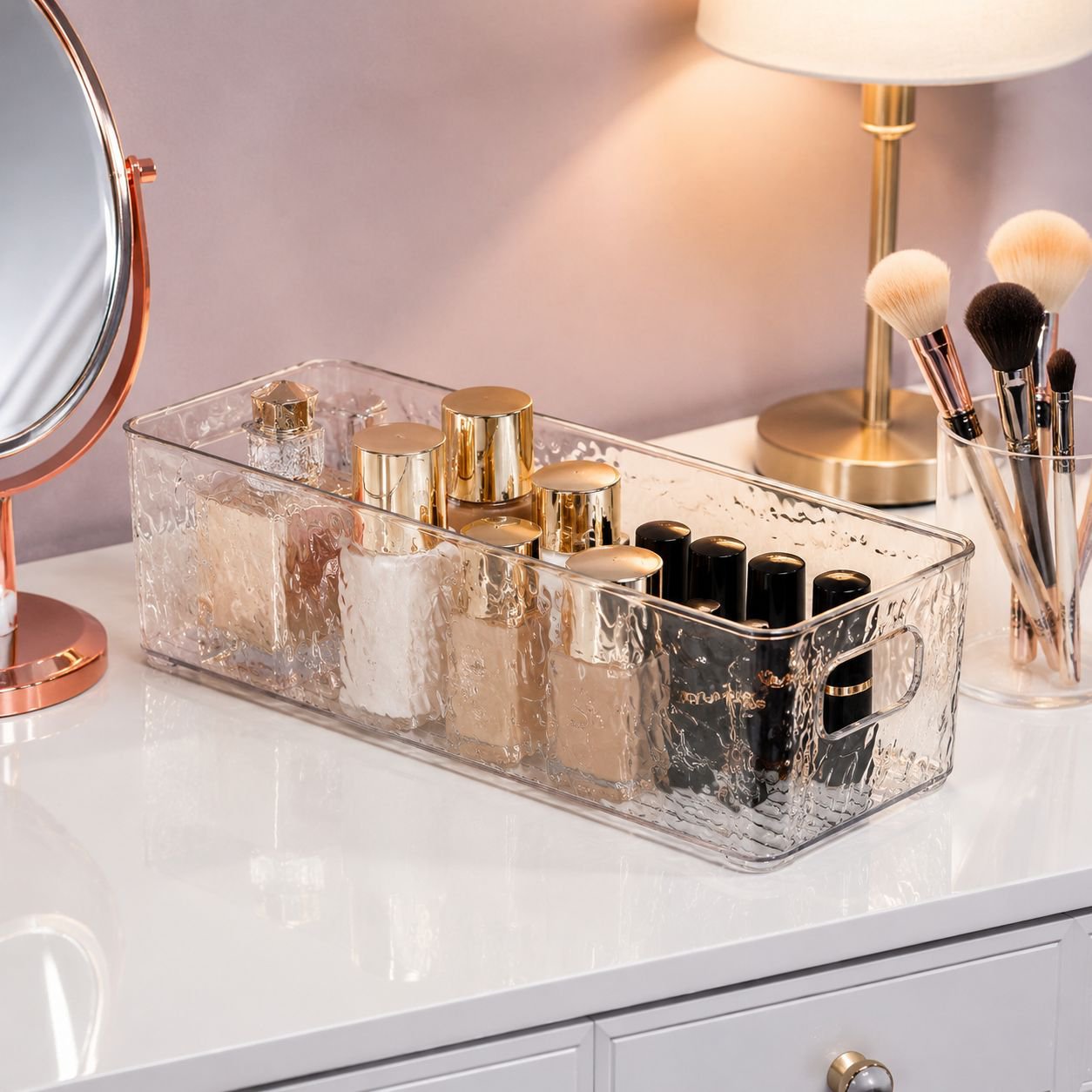 Narrow Rectangular Desktop Storage Box