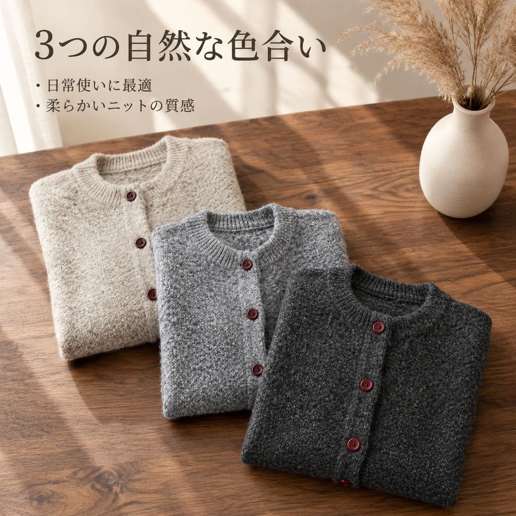 メンズ 秋冬用 厚手ニットカーディガン