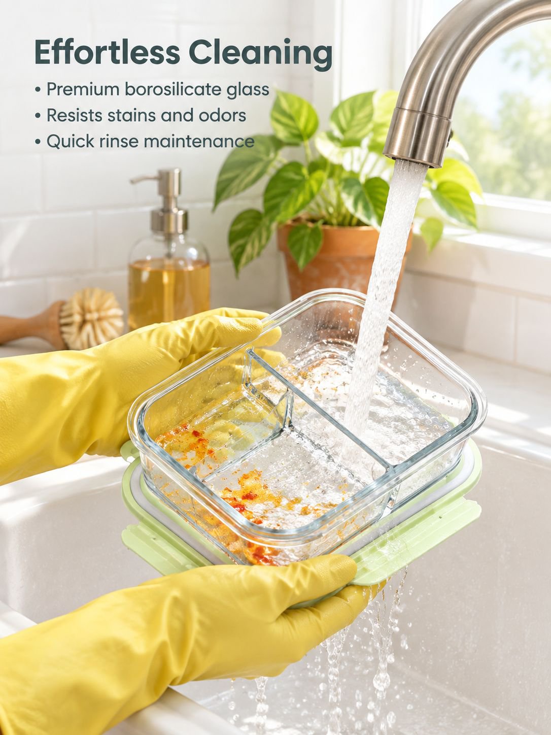 Modern glass lunch box design for everyday meal preparation