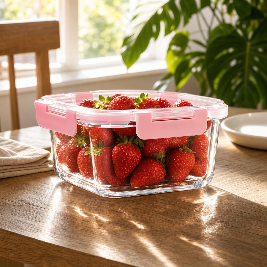 Airtight glass containers for meal prep and storage