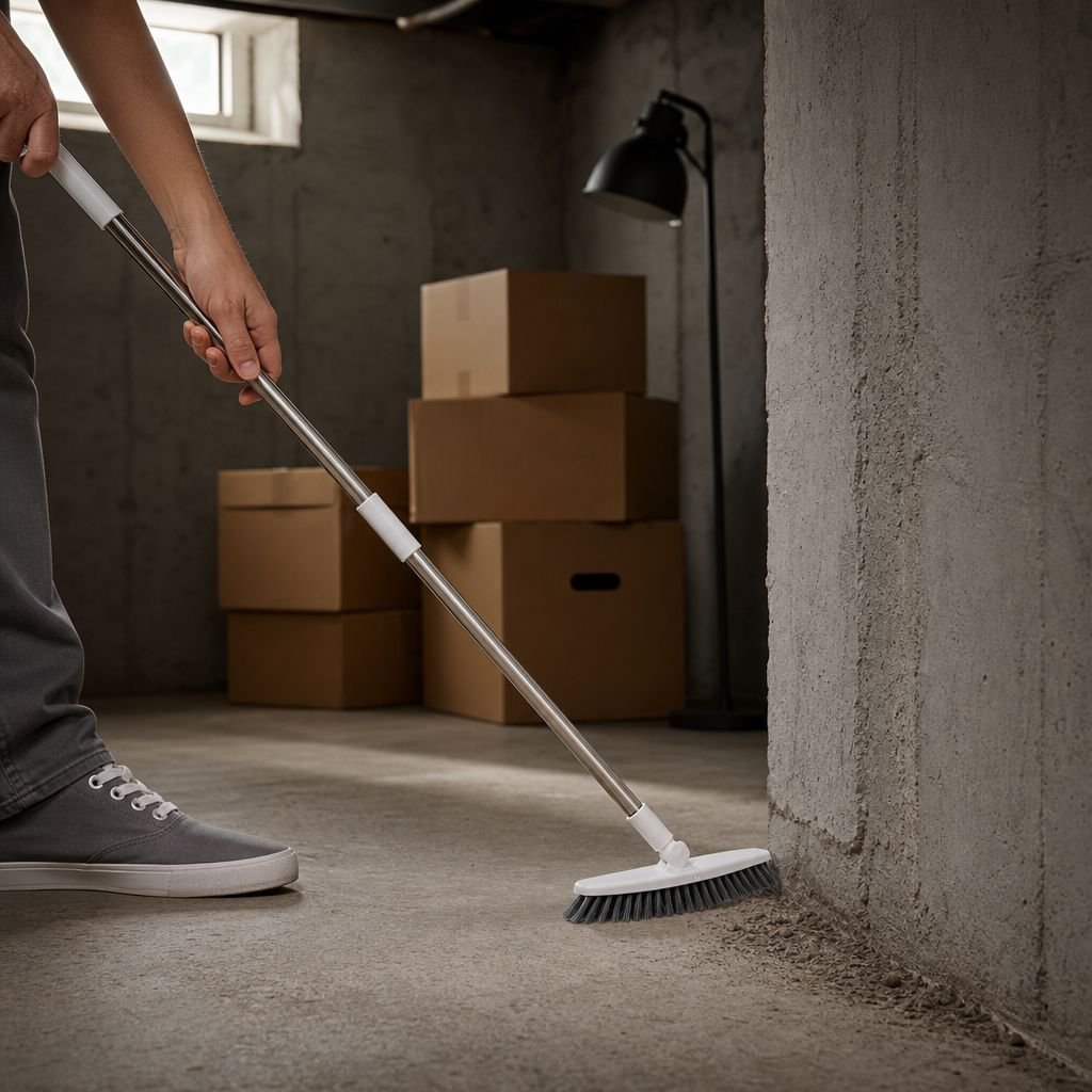 Easy-to-hold grout brush for efficient cleaning