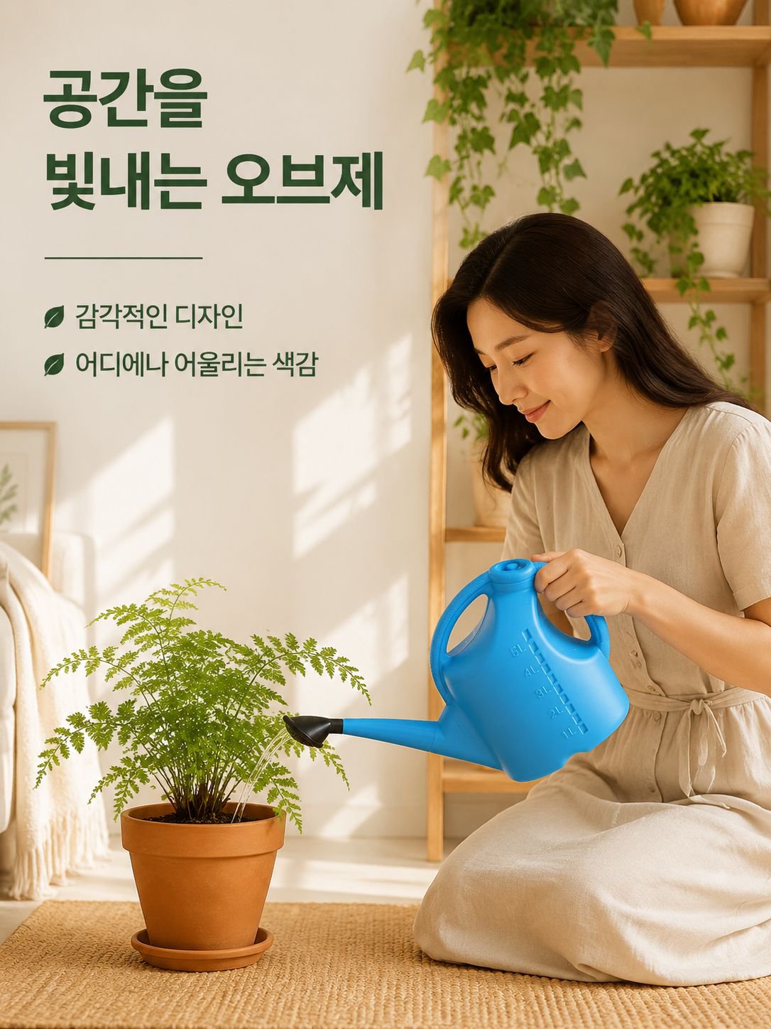 가정용 원예 긴 부리 플라스틱 물뿌리개 두꺼운 살구꽃 스프레이 물뿌리개