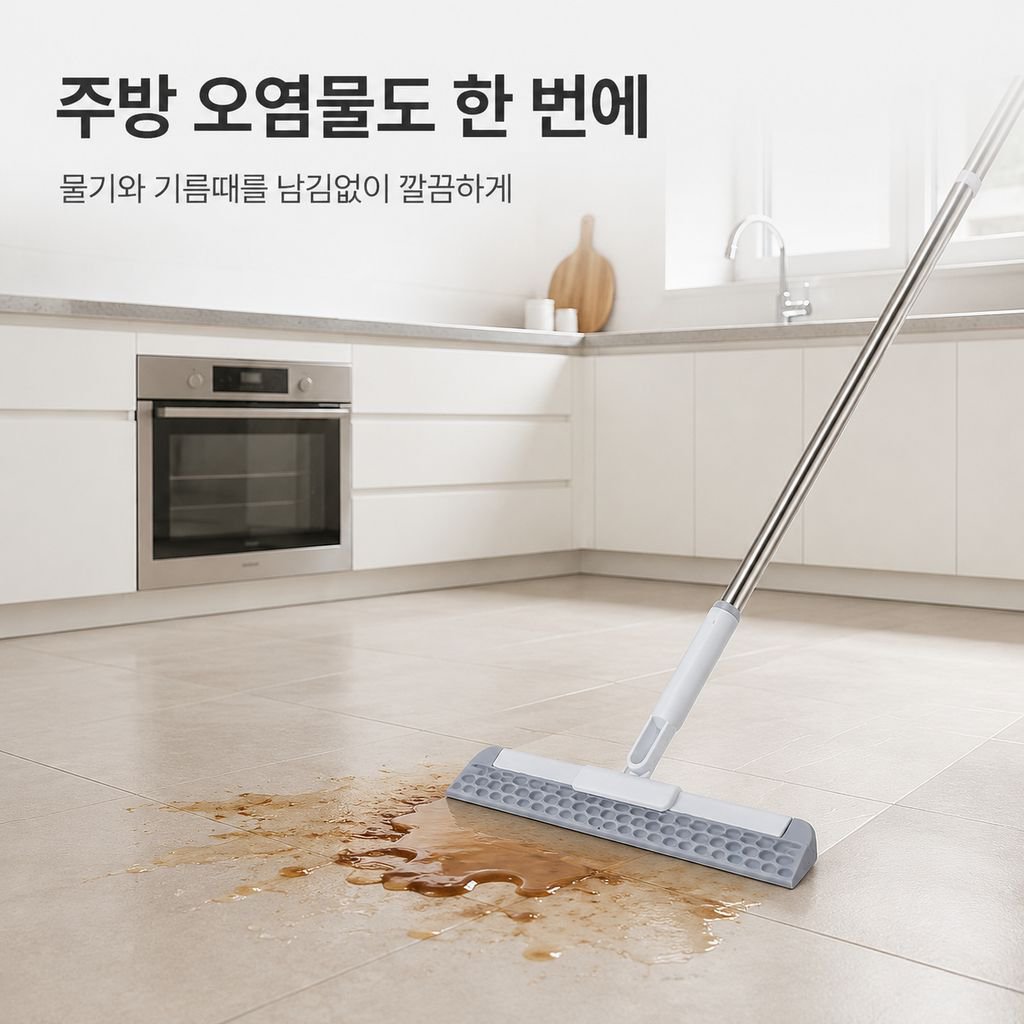 바닥 물기 제거기 건습겸용 매직 빗자루 욕실 화장실 유리 스퀴지