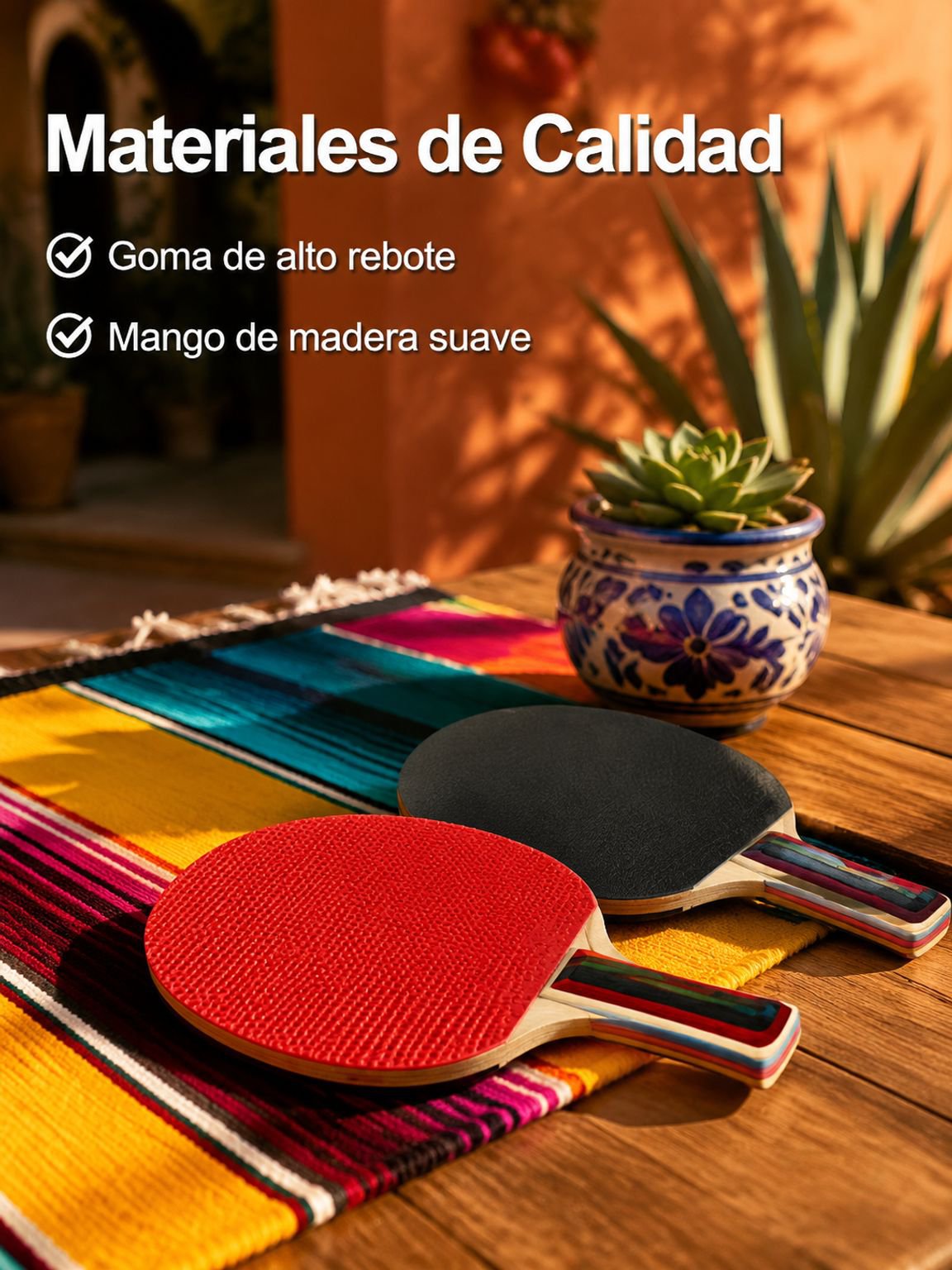 Entrenador de ping pong con eje flexible