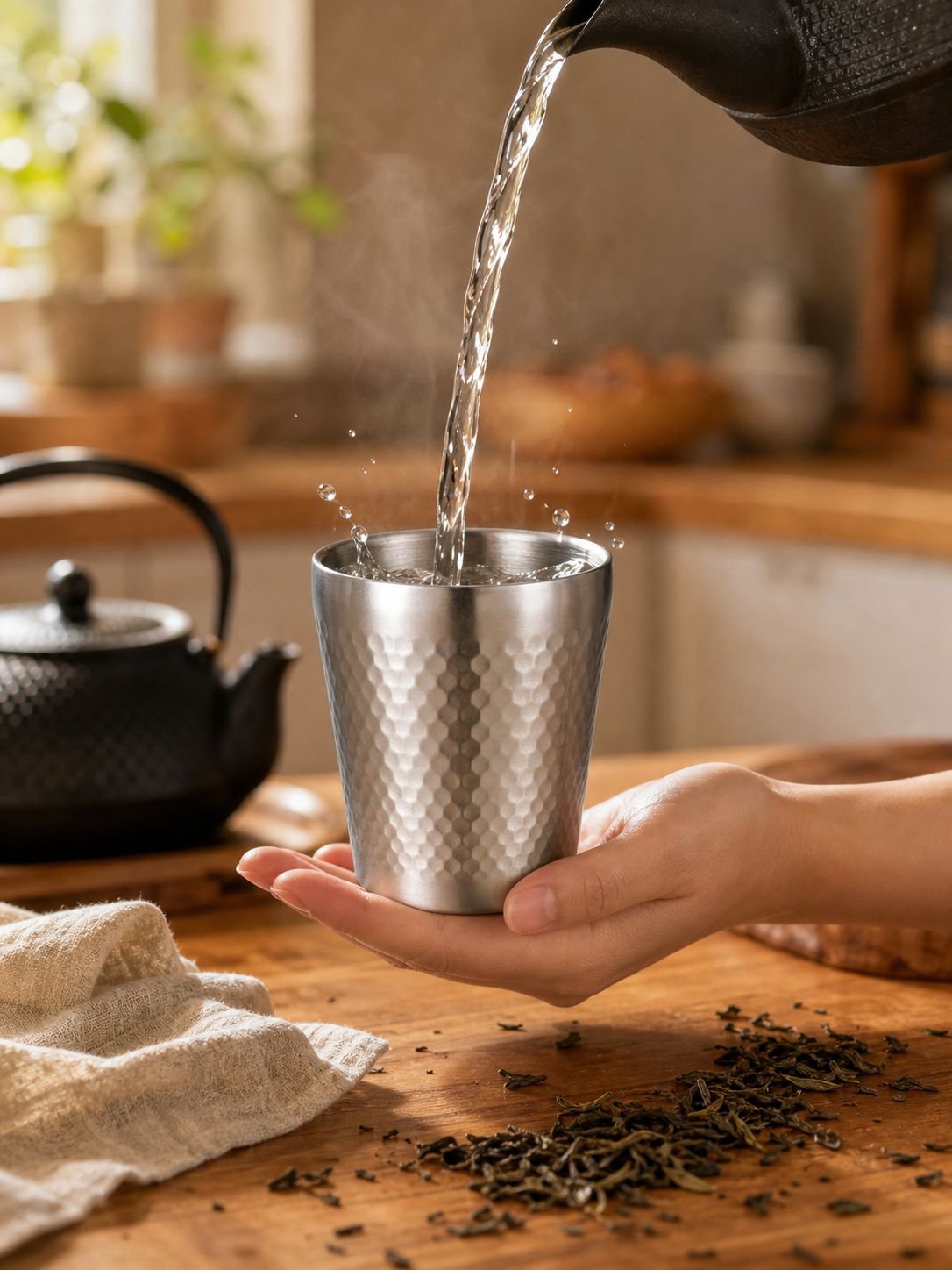 stainless steel mug for hot and cold drinks