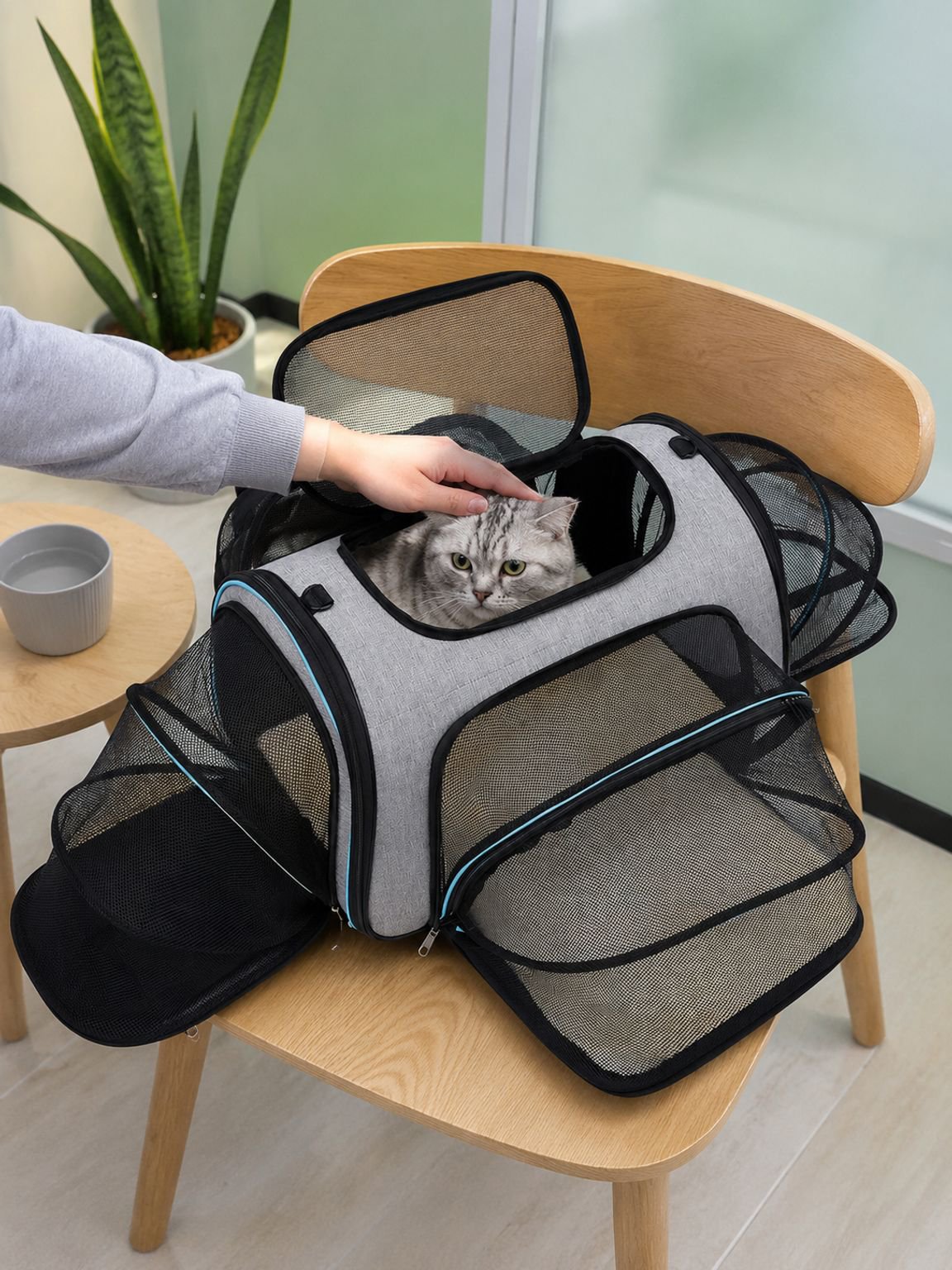 Lit pliable pour chat offrant un couchage confortable à la maison