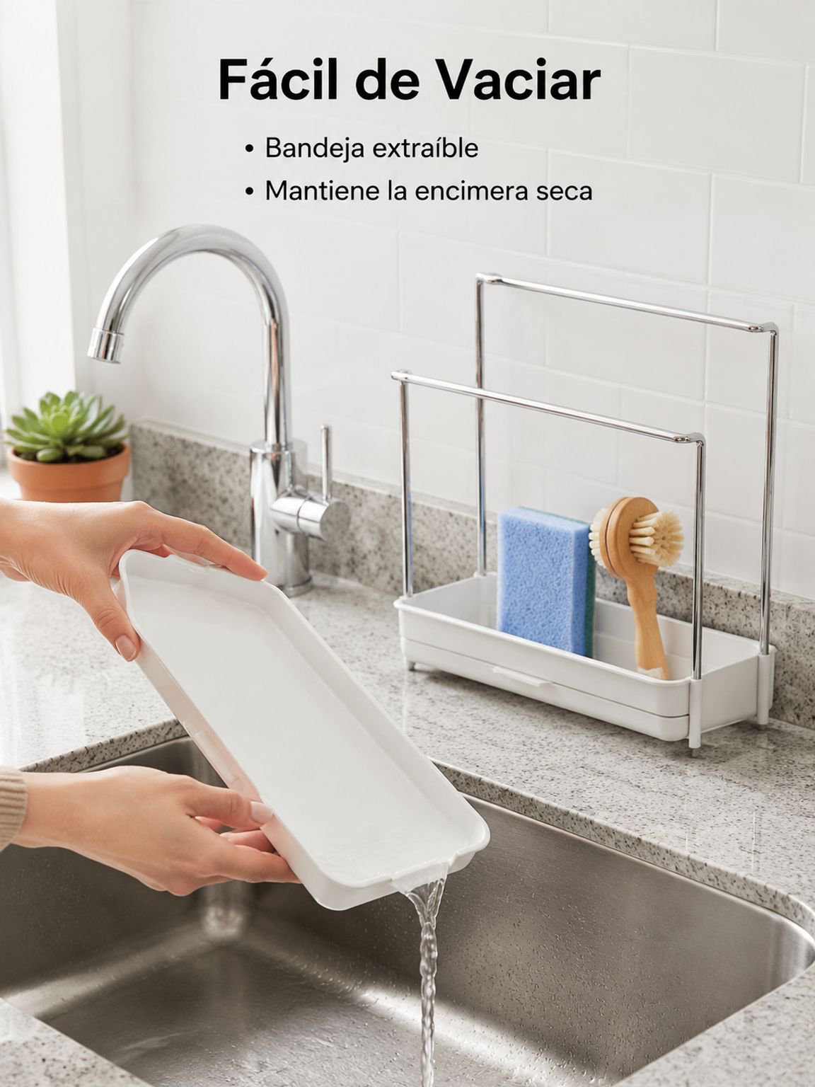 Colgador de toallas y esponjas con diseño elegante