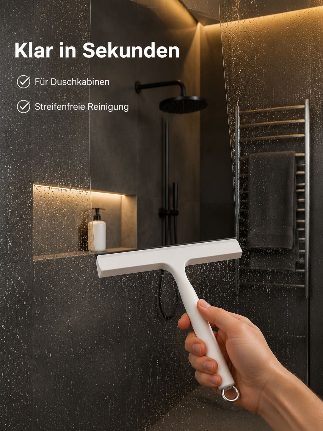 Multifunktionaler Fensterwischer für den Haushalt mit Sprühreinigungsbürste