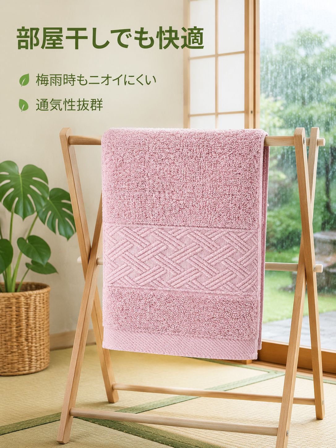 厚手やわらか全綿バスタオル