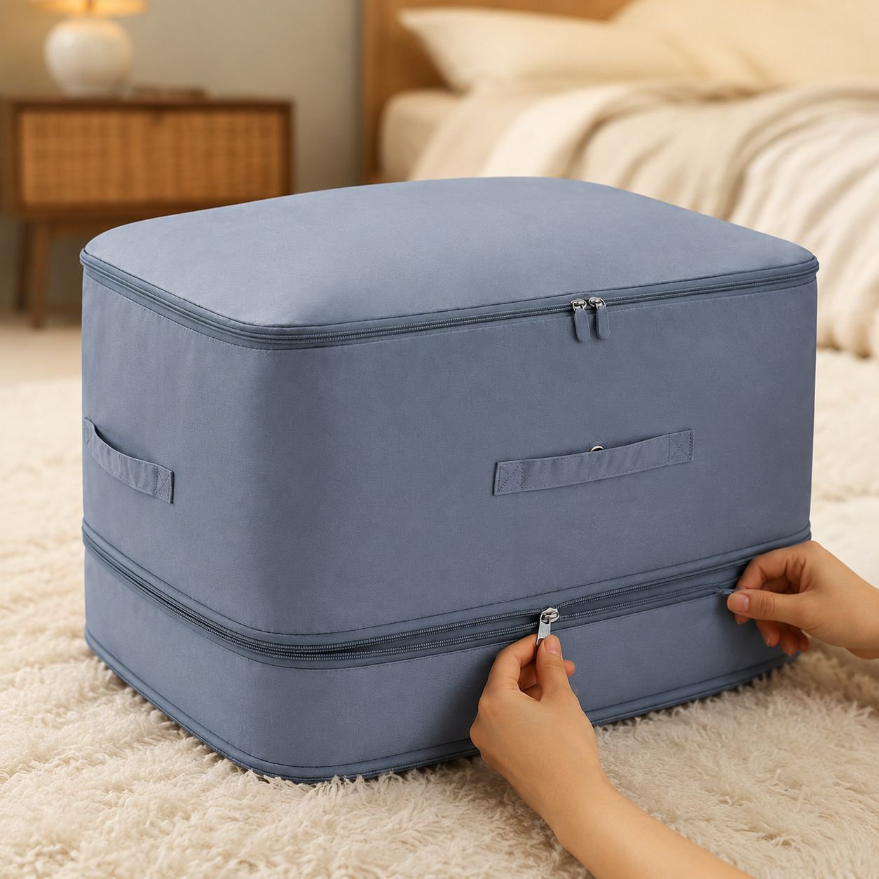 Caja de almacenamiento plegable y multifuncional