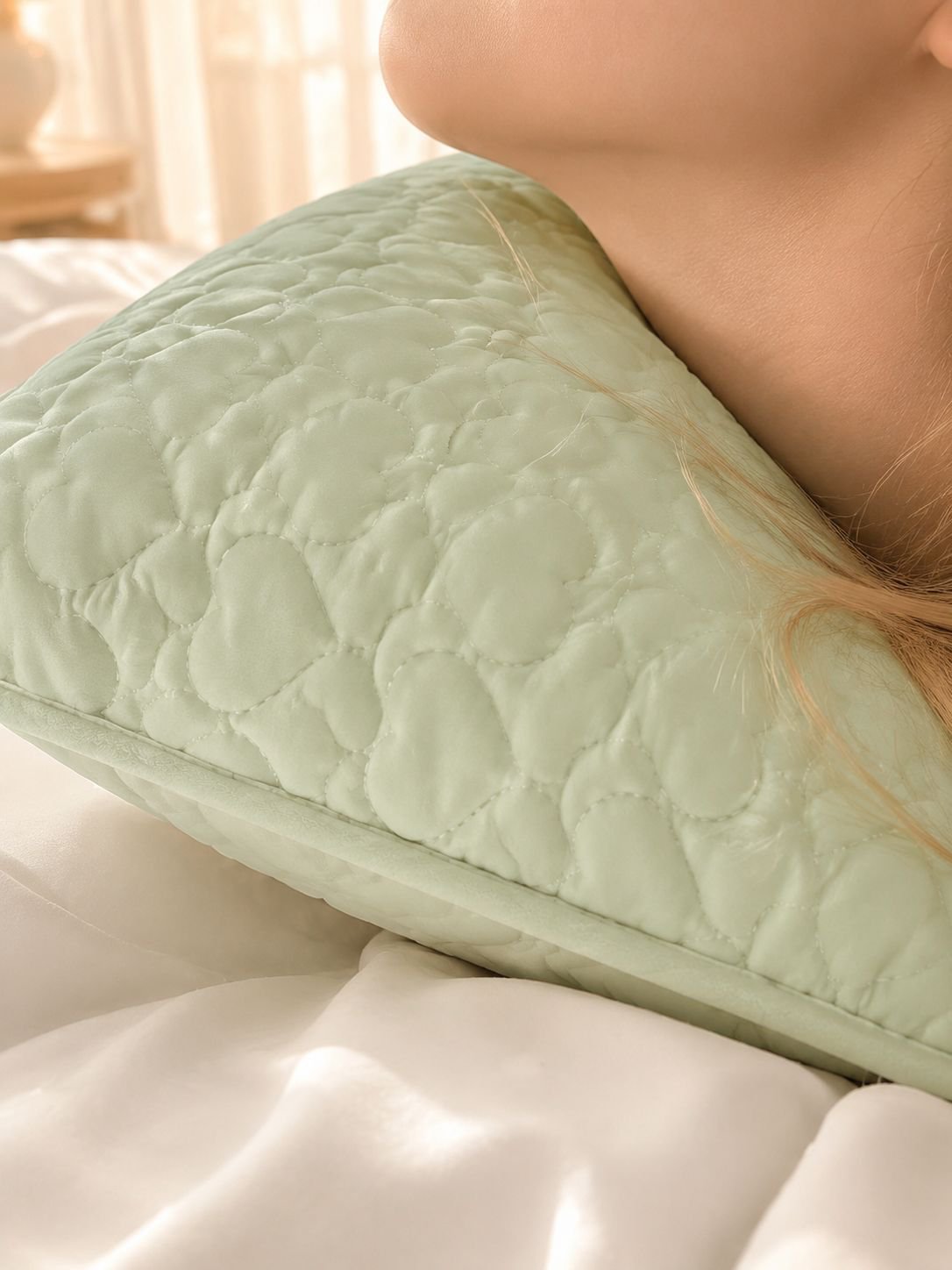Easy-care pillowcase being washed in machine