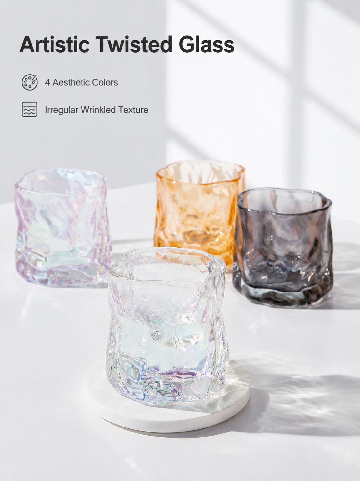 Creative Twisted Cold Water Glass Cup