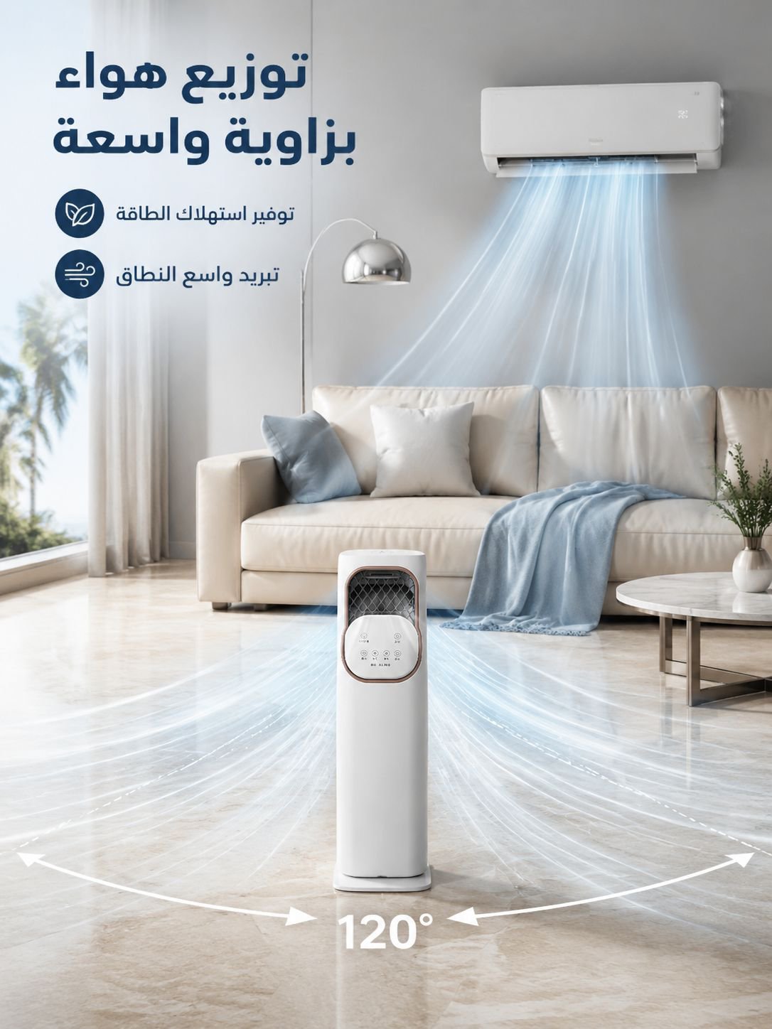 [لا غنى عنه في الصيف] مروحة تبريد الهواء الذكية بدون شفرات