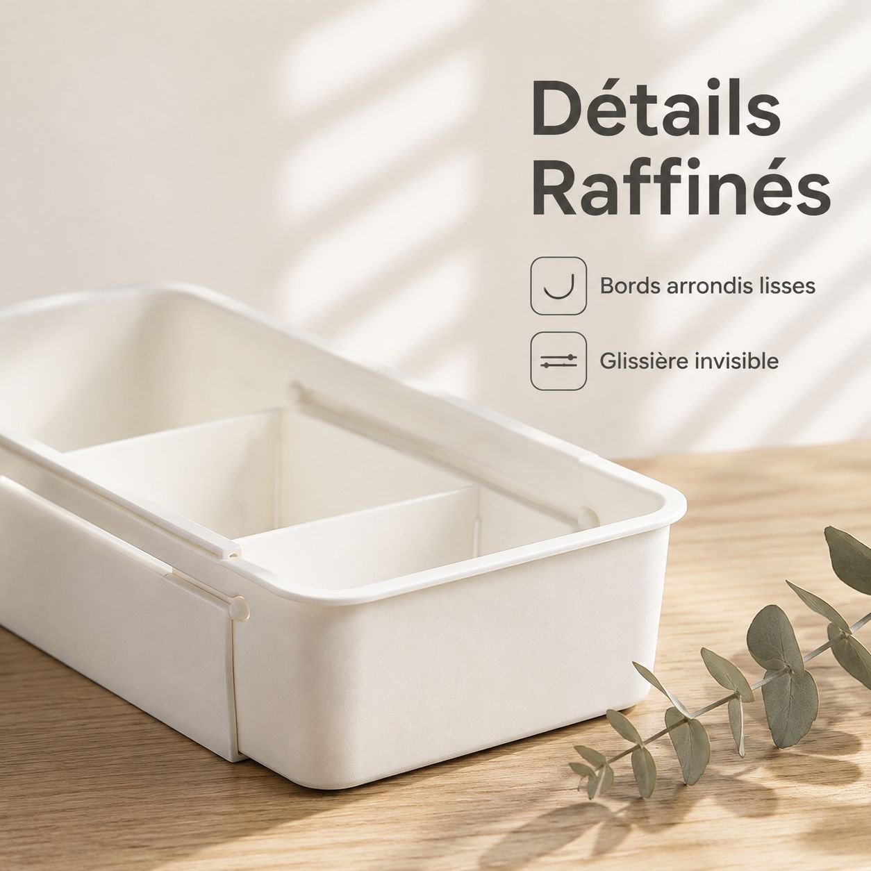 Boîte de rangement extensible pour tiroir