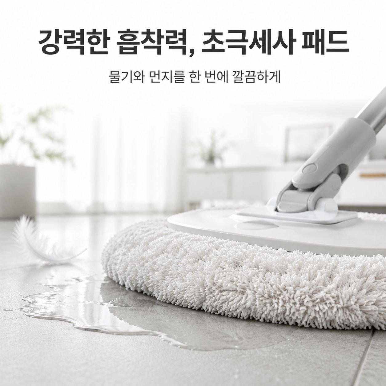 청결·오염 분리 자동 세척 회전 평면걸레 세트, 게으른이용 가정용 바닥걸레