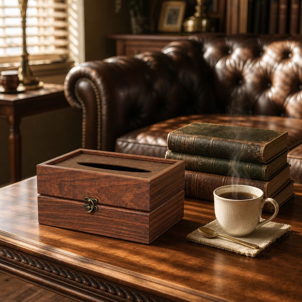 Solid wood tissue box Chinese style living room wooden multifunctional hotel paper box office tissue