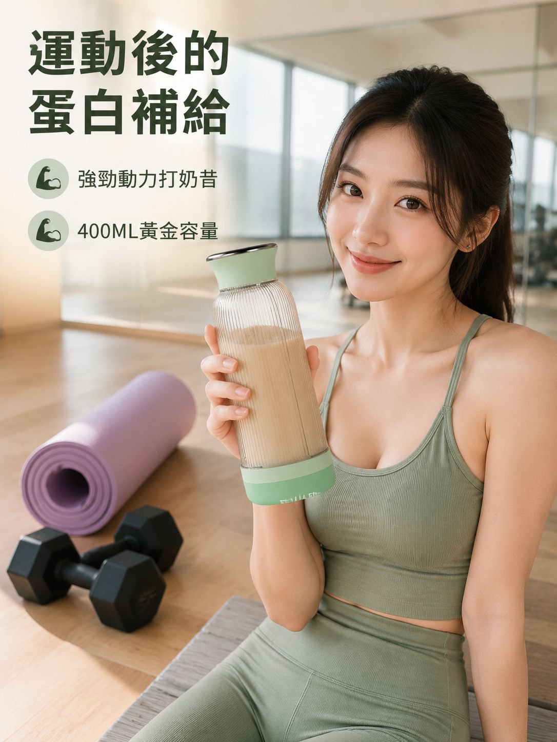 便攜式榨汁機 400ML，充電小型果蔬攪拌機，旅行隨身果汁杯