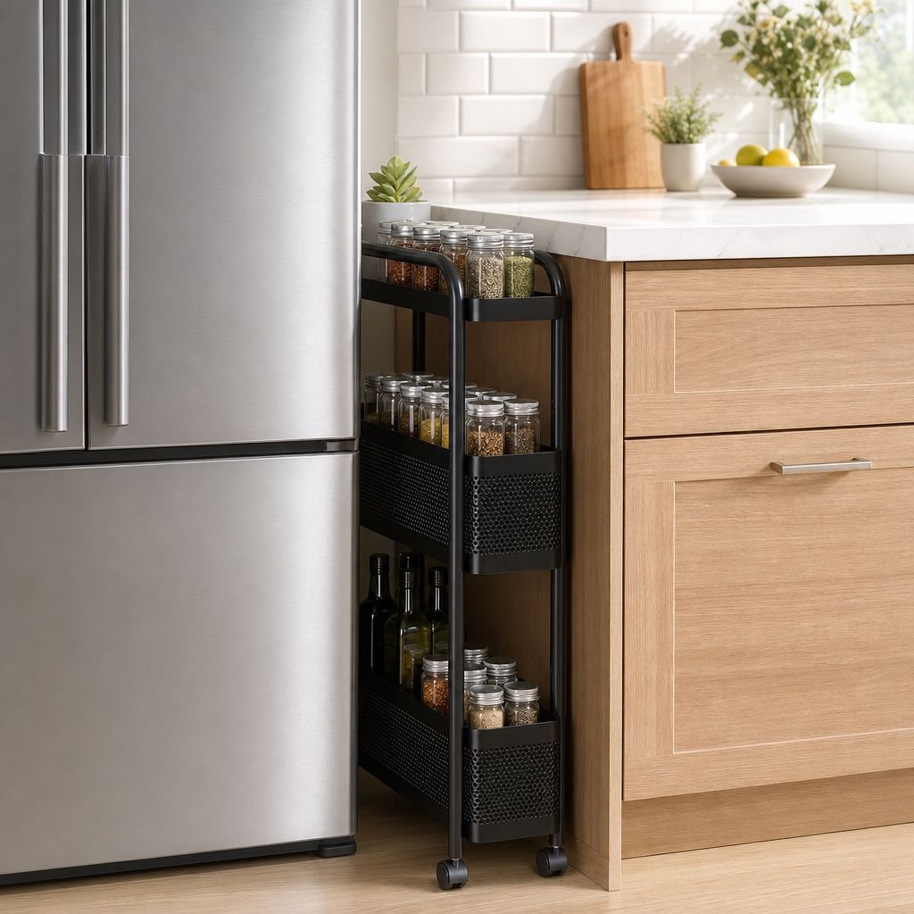Refrigerator Side Storage Cabinet Organizer