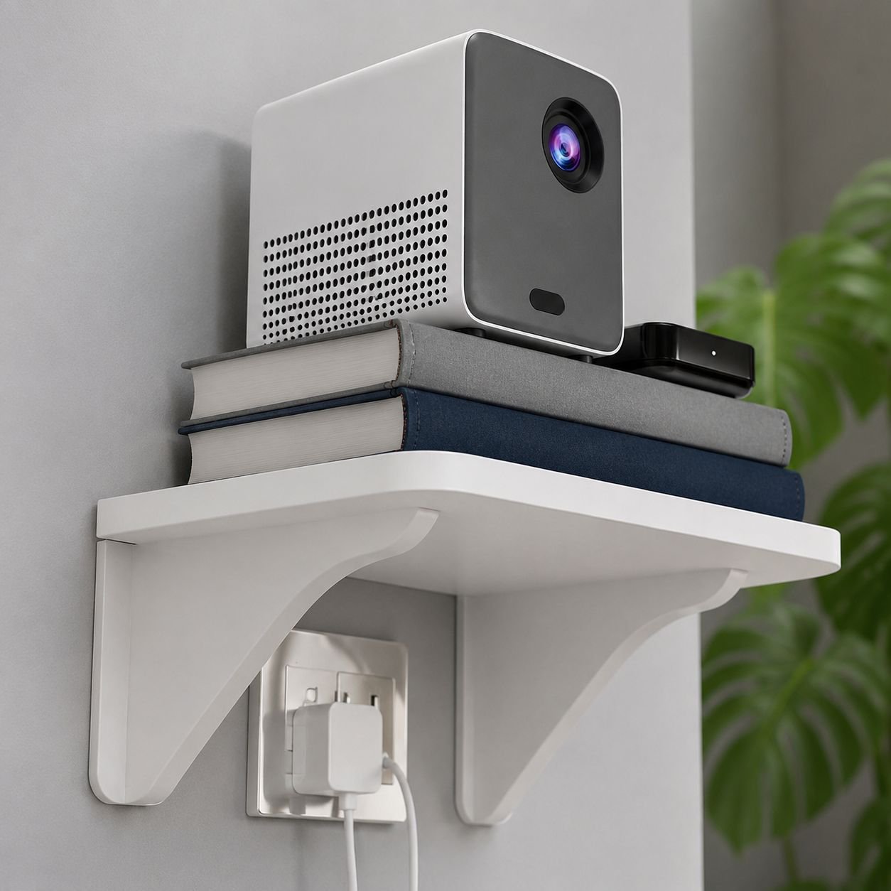 No-drill installation wall mount for home electronics