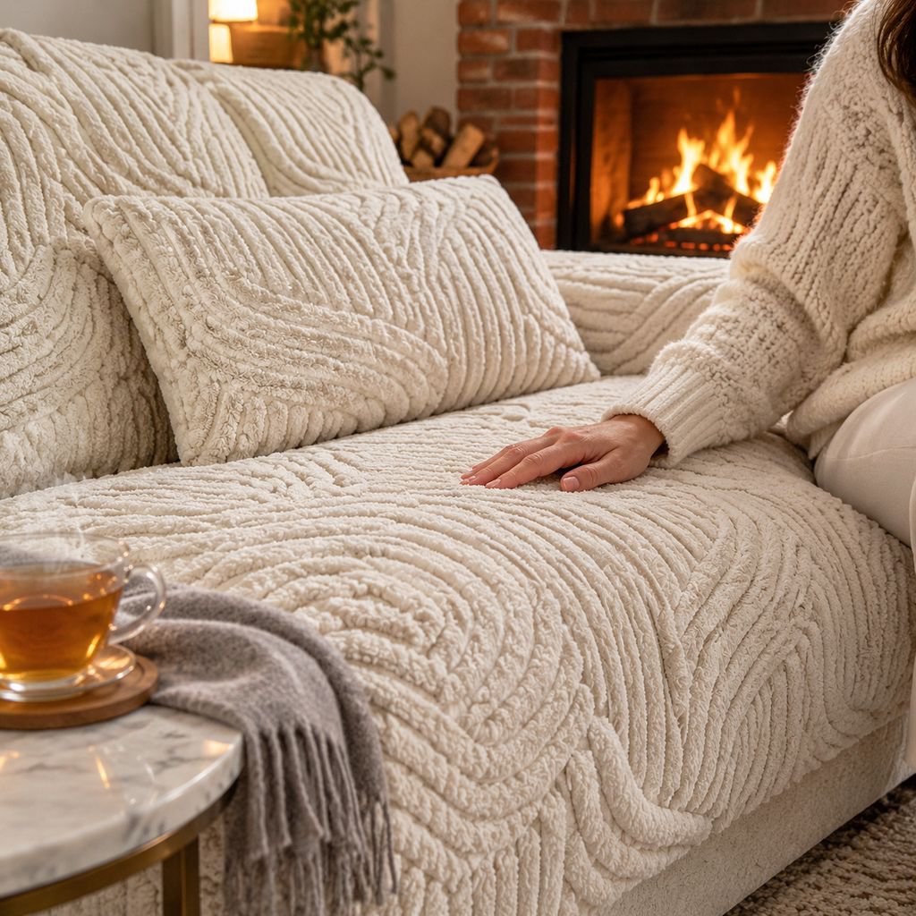 Comfortable Cotton Velvet Sofa Sofa Cushion Household Breathable Back AntiSlip Particles AntiSlip