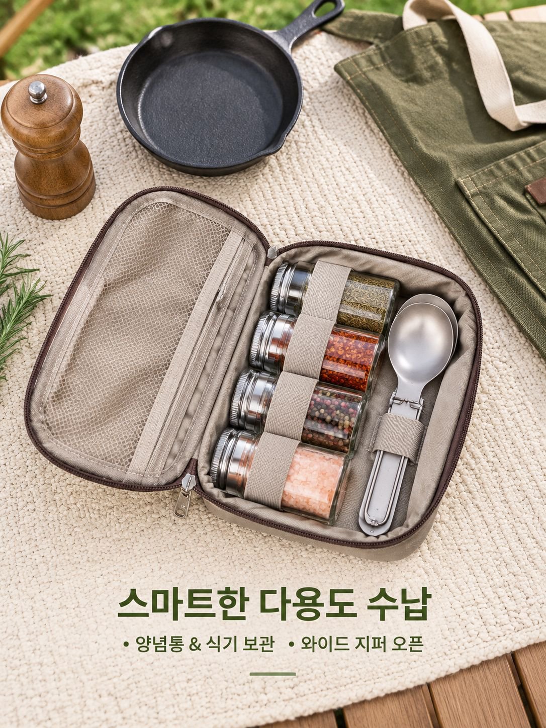 야외 식기 다기능 수납 가방