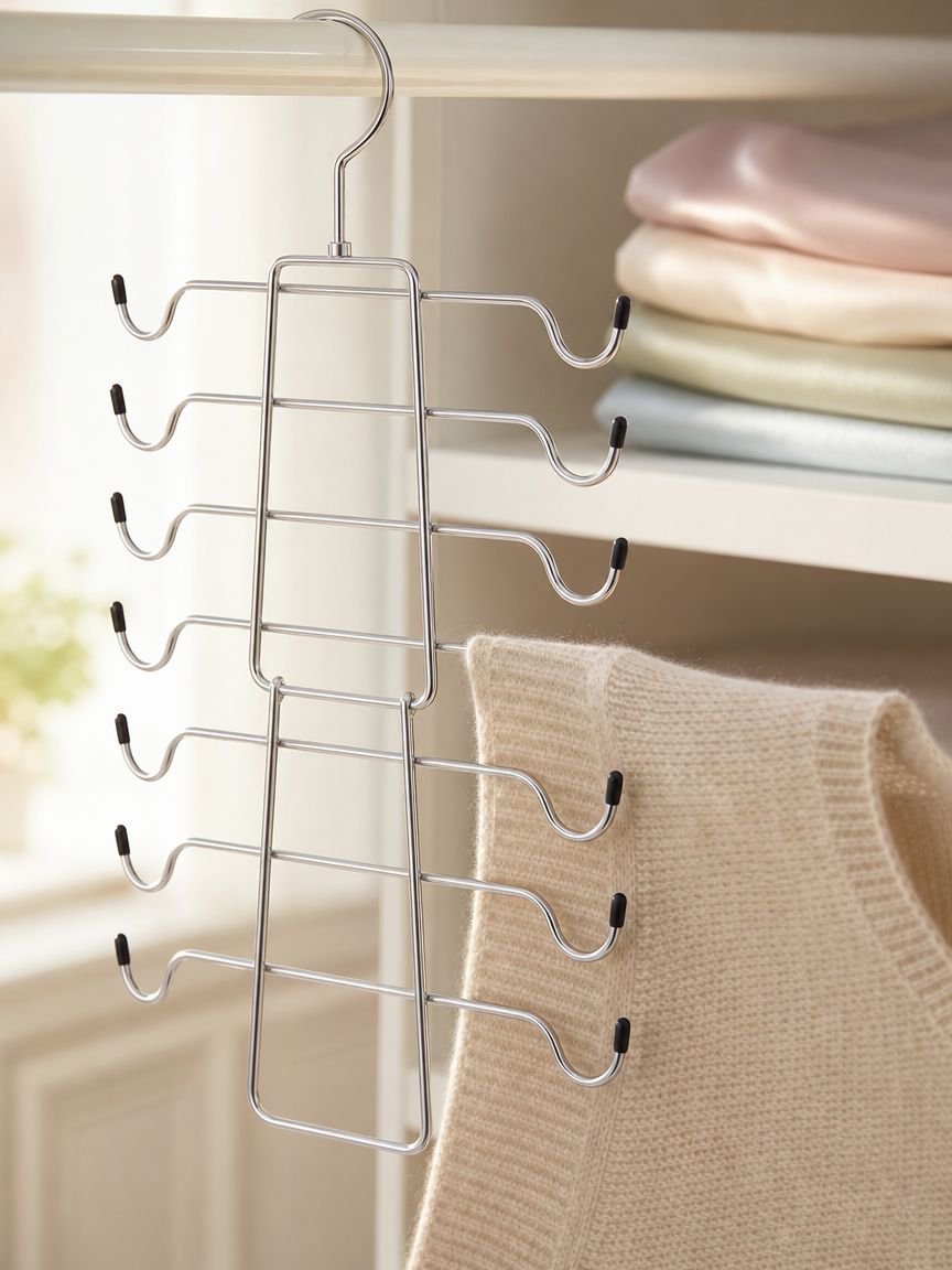 Durable and compact hanger for shirts, ties, and accessories