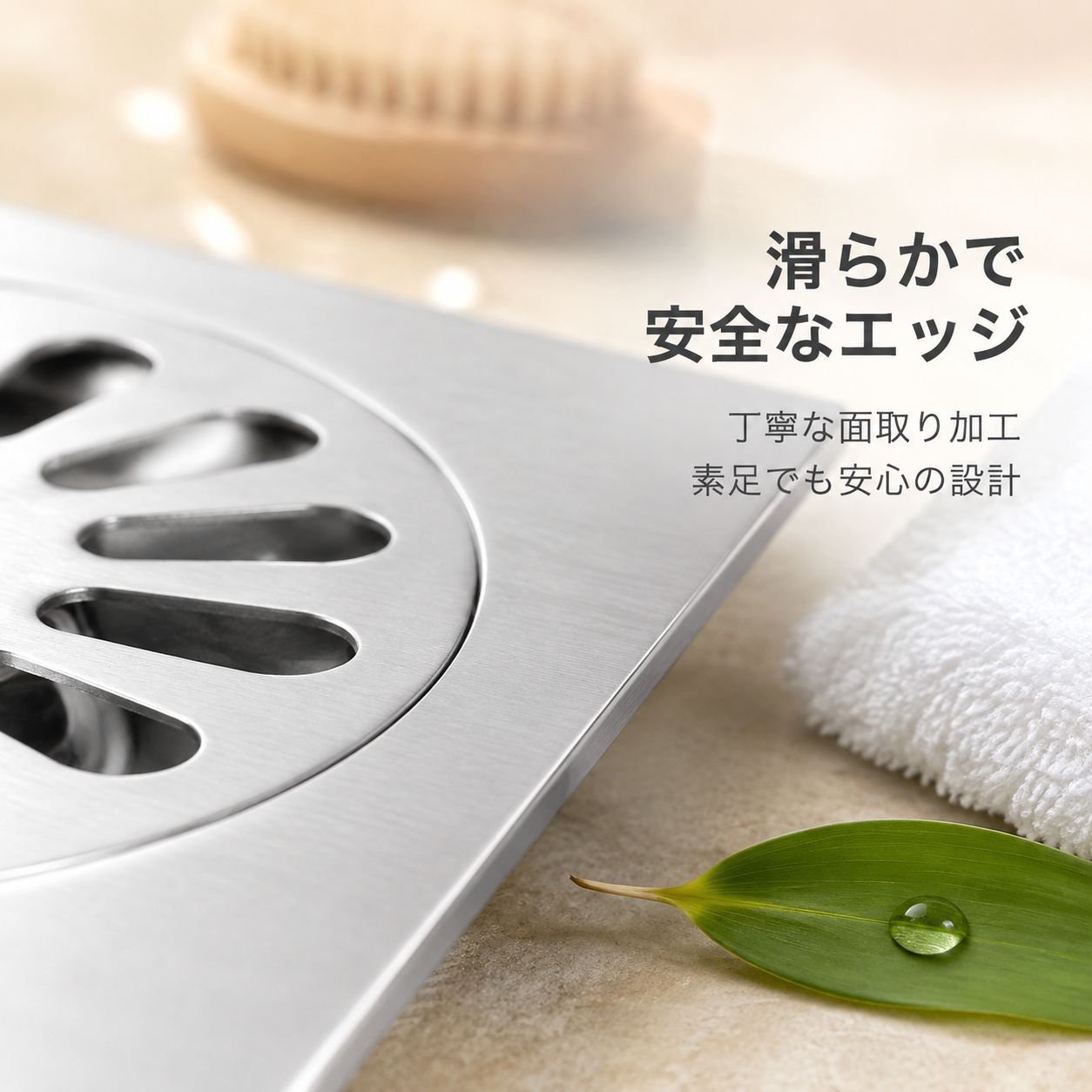 12cm厚手ステンレス深型水封床排水口 ホテル工事用DN75