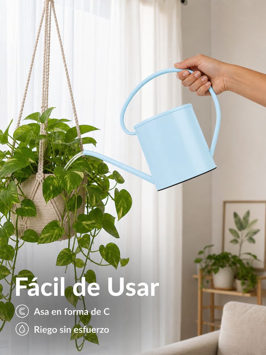 Regadera de gran capacidad con boquilla larga