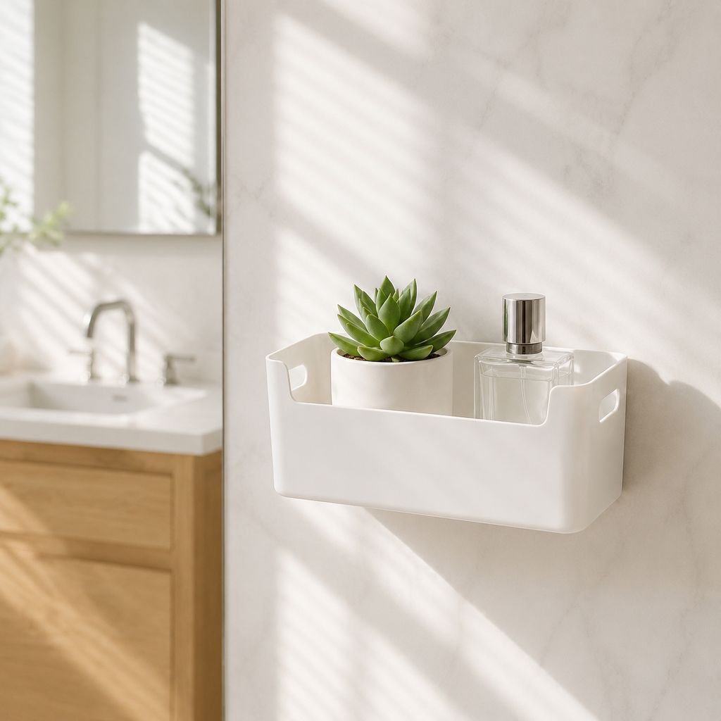Simple Wall-mounted Storage Box for Bathroom