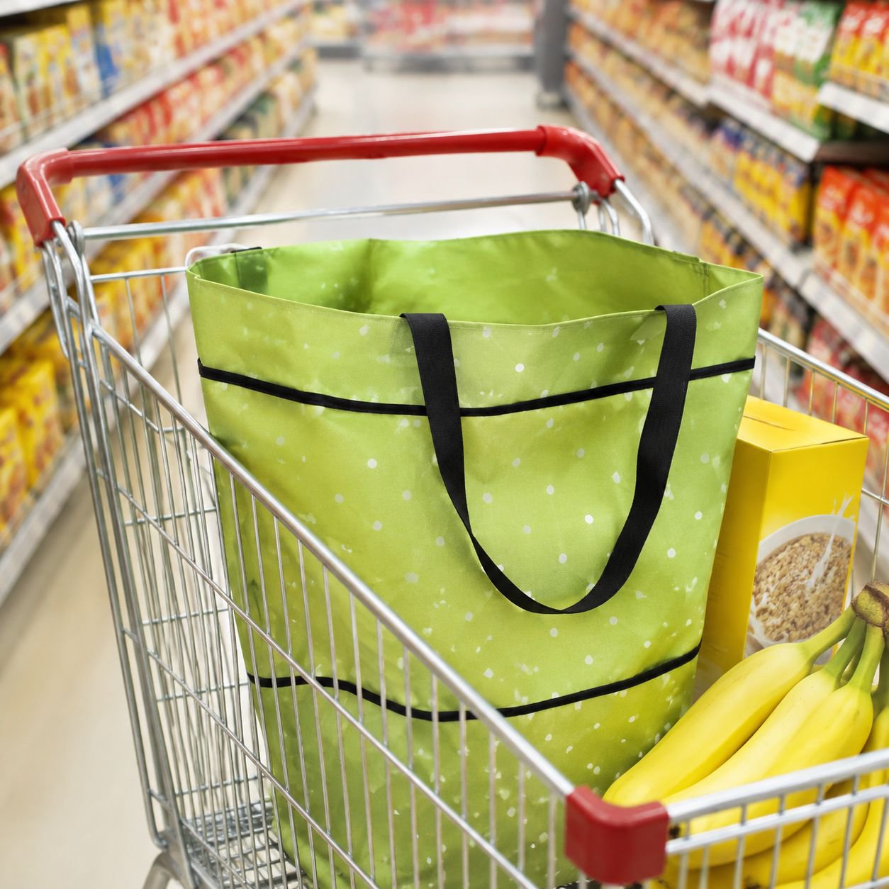 Carrito de compras práctico para supermercado
