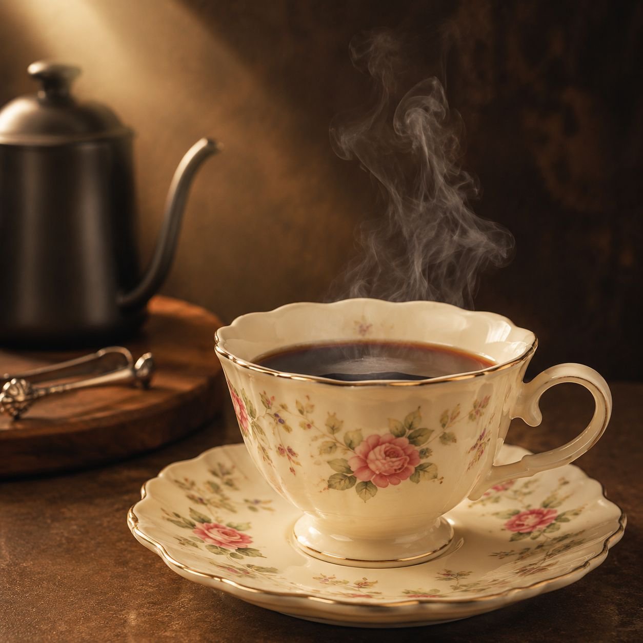 Juego de taza y plato de café de cerámica exquisita