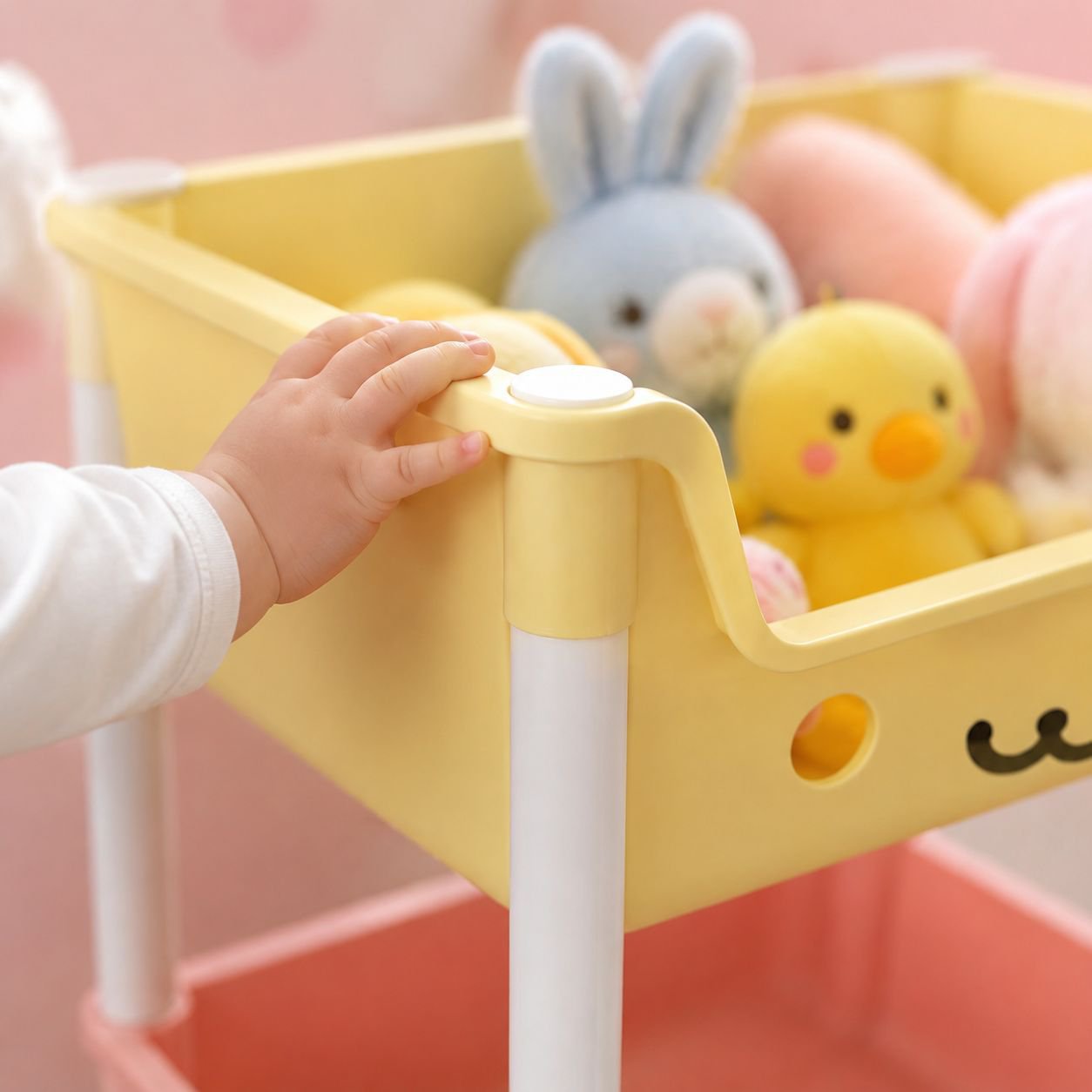 Mobile organizer shelf for kids toys and books