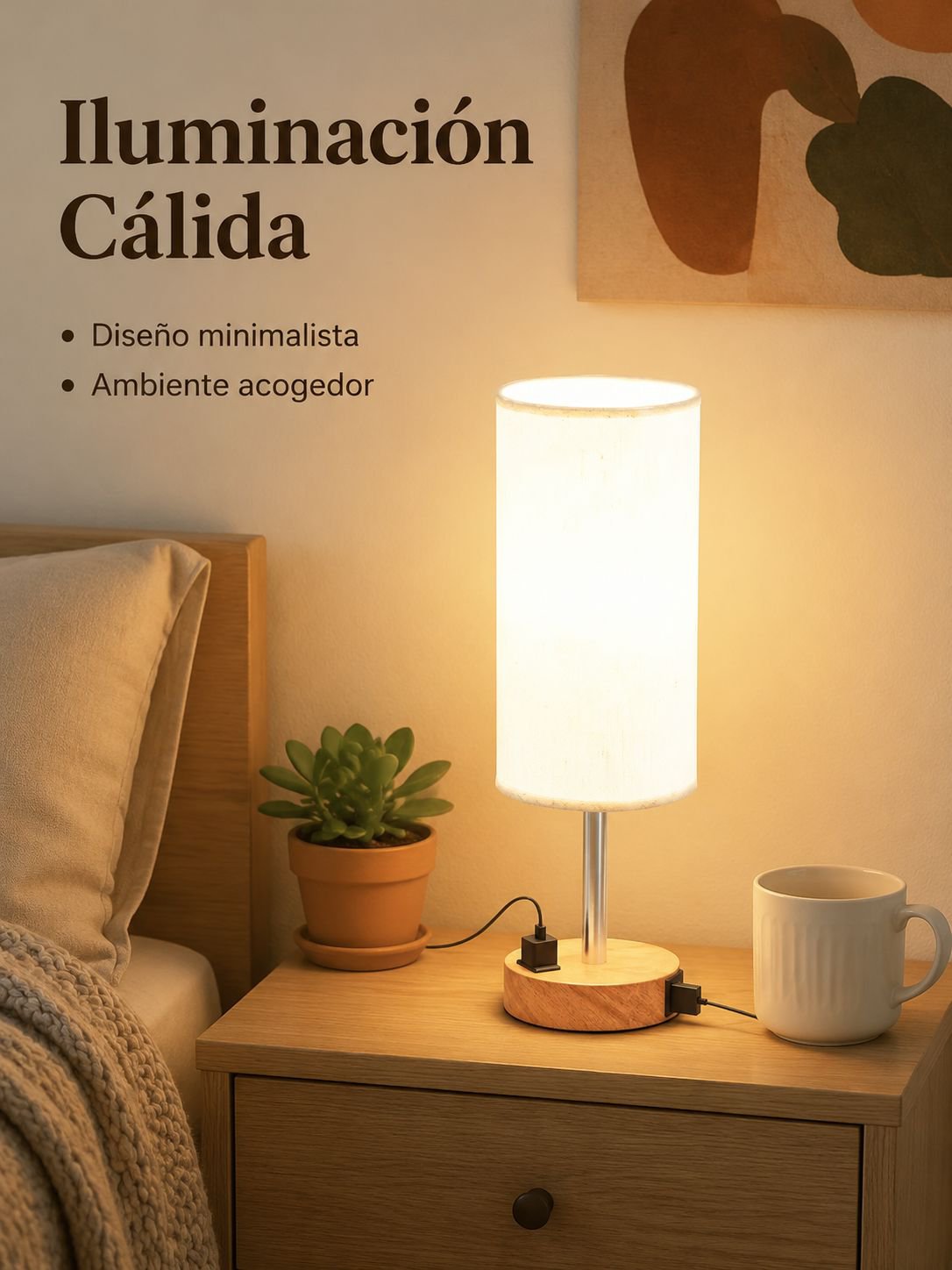 Lámpara portátil nocturna recargable por USB