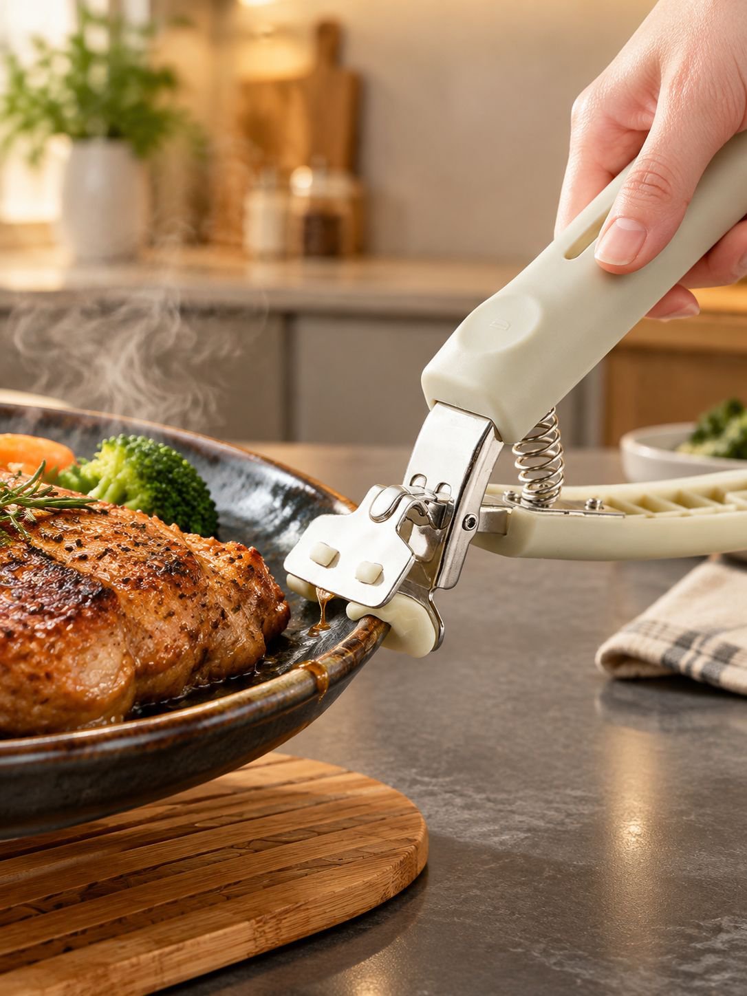 Schüsselgreifer mit ergonomischem Griff